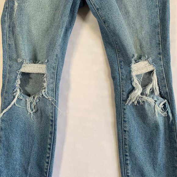 WINDSOR WOMENS SIZE 3 DENIM DISTRESSED BLUE SKINNY JEANS KNEE CASUAL TAPERED - Picture 6 of 15